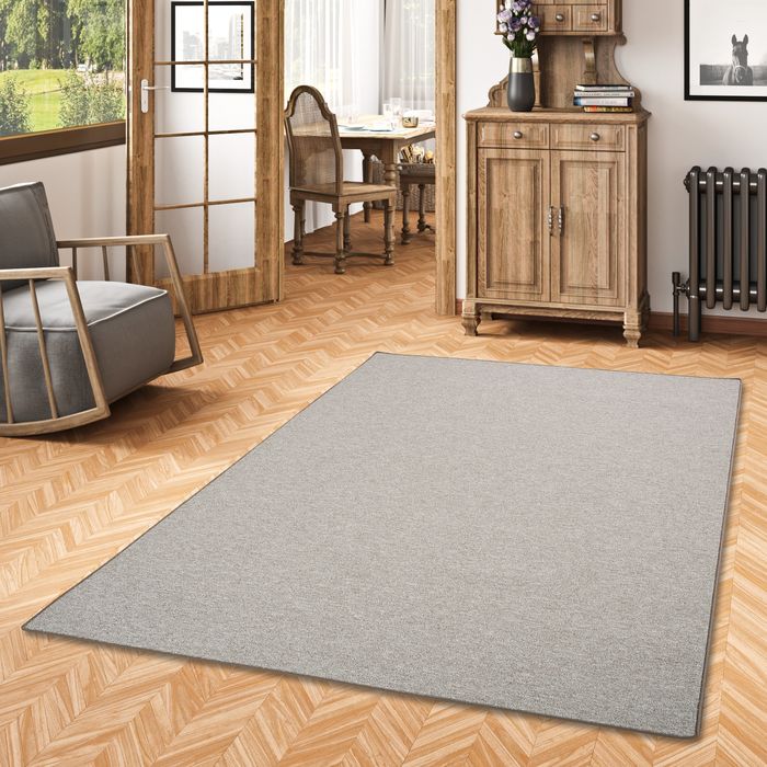 Feinschlingen Velour Teppich Strong Taupe
