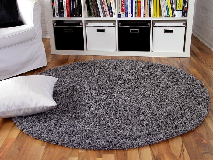 Hochflor Langflor Shaggy Teppich Aloha Anthrazit Rund