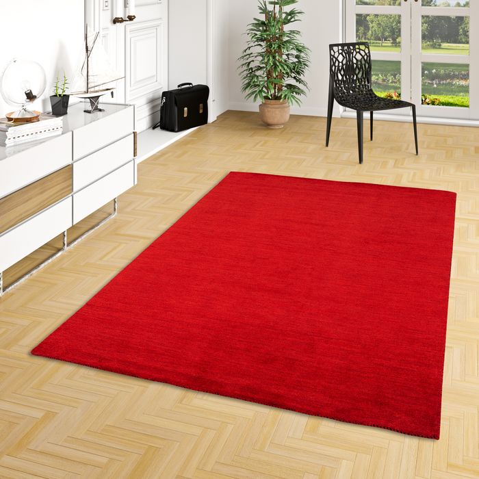 Natur Teppich Indo Gabbeh Ella Rot