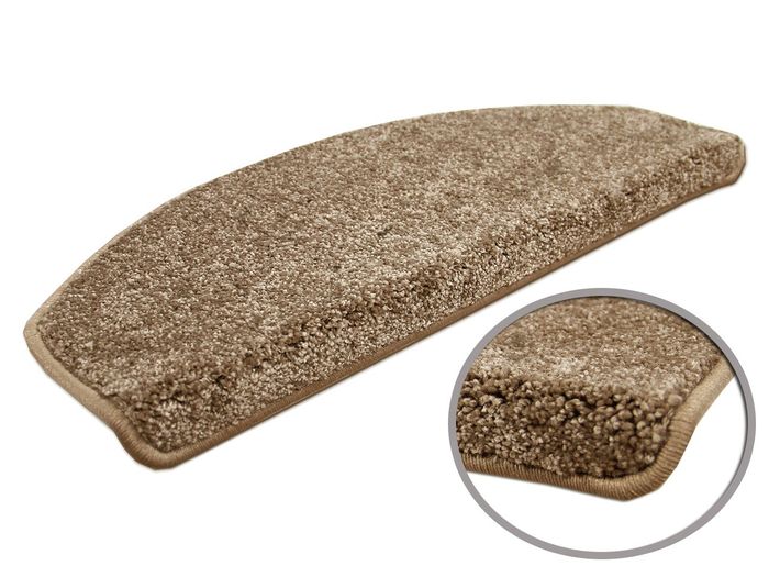 Triumph - Velours tapis marche escalier - Taupe (semi-circulaire)