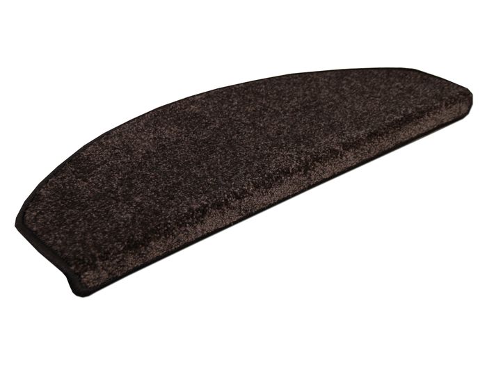 Edel Velours Stufenmatte Pearl Dunkelbraun (halbrund)