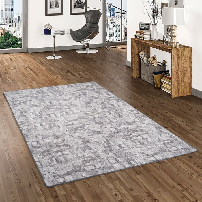 Tapis Strong Velours Bouclé Gris Clair Tendance