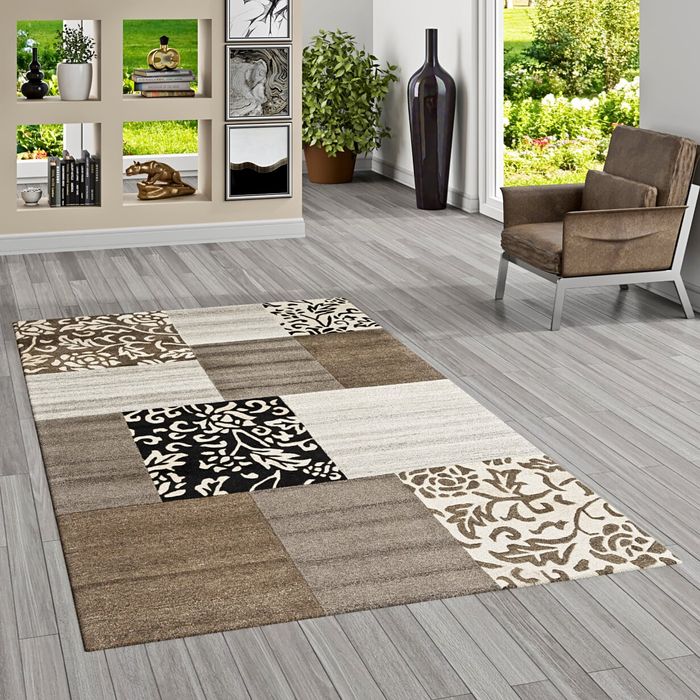 Natur Teppich Indo Nepal  Patana Grau Braun Patchwork