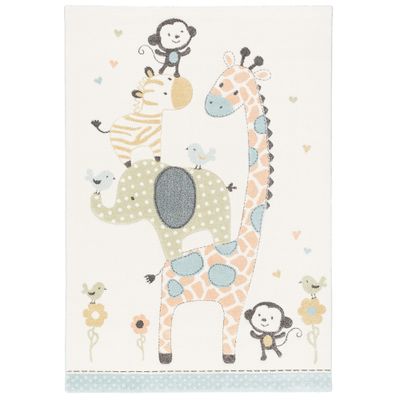 Kinder Teppich Maui Kids Safari Tiere Bunt