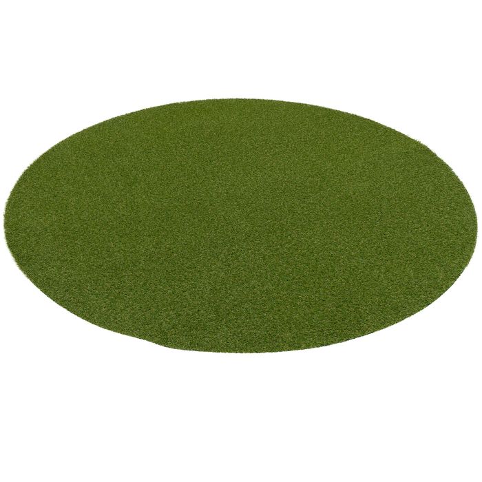 Wembley - Tapis type luxe gazon artificiel rond – pour Jardin, Terrasse, Balcon - Vert