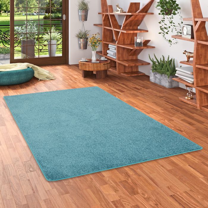 Tapis Shaggy à Poils Longs Cottage Pétrole