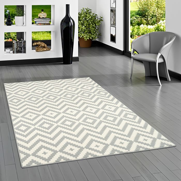 Teppich Modern Trendline Rauten Grau