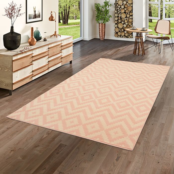 Teppich Modern Trendline Rauten Rosa
