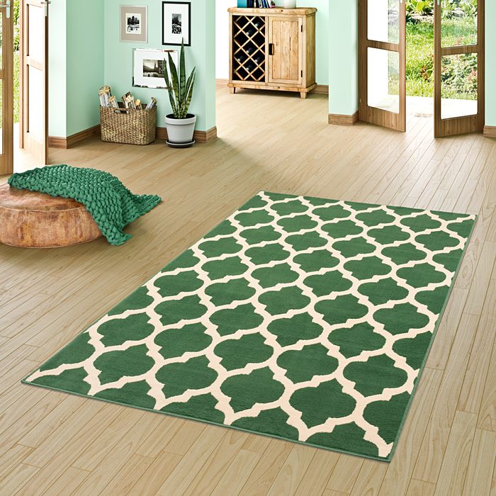 Teppich Modern Trendline Fliesenoptik Grün