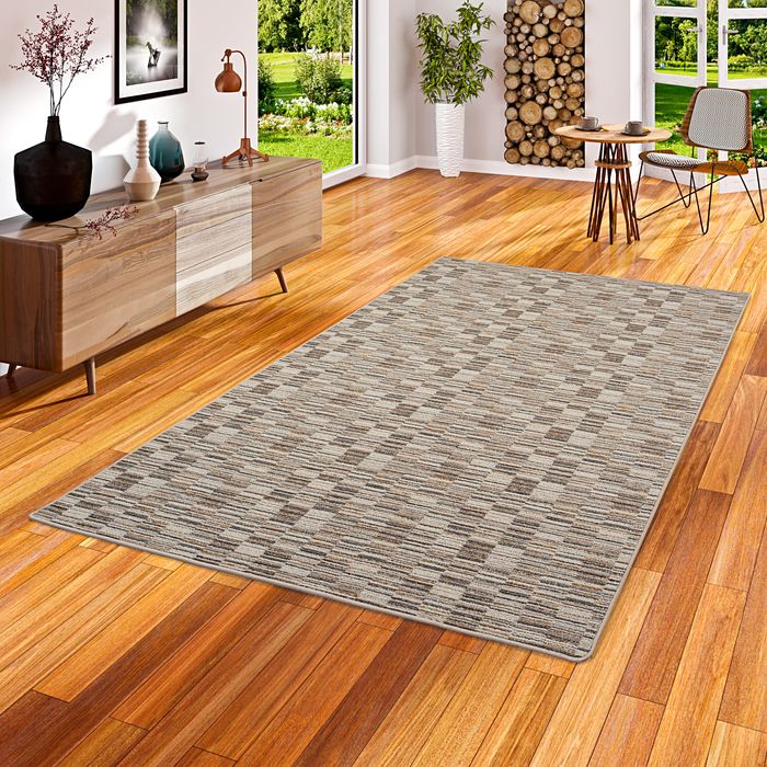 Modern Stripes - Tapis à boucles - beige