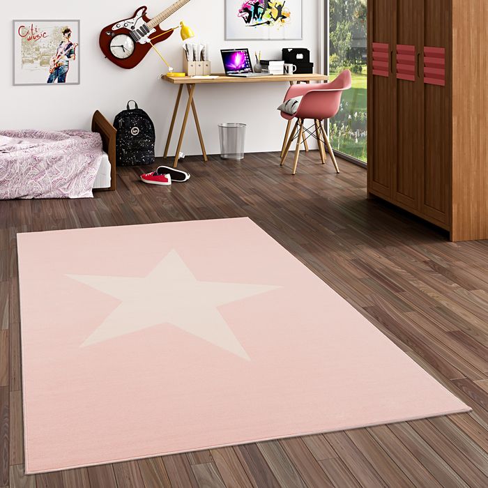 Kinder und Jugend Teppich Trendline Stern Pastell Rosa
