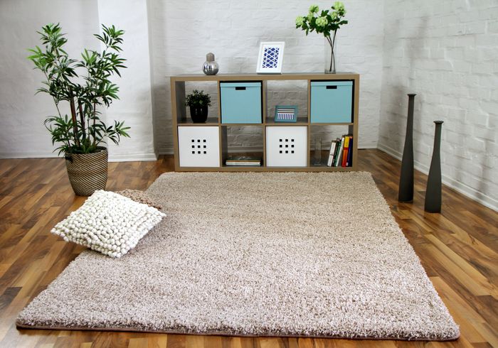 Luxus Hochflor Langflor Teppich Milano Beige - Sonderposten