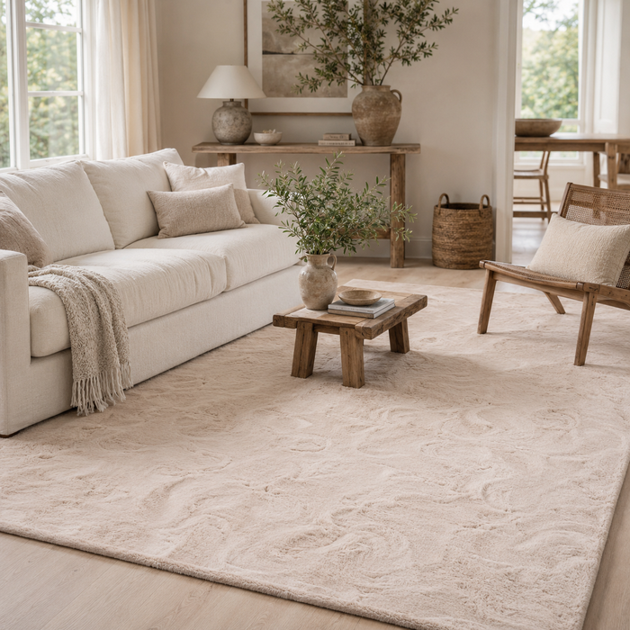 Luxus Super Soft Fellteppich Plush Beige
