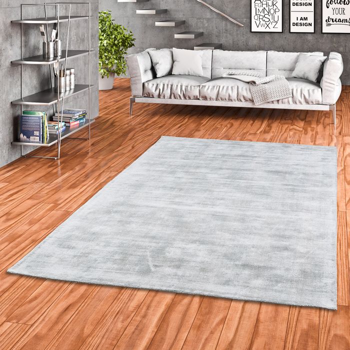 Luxus Designer Teppich Roma Silbergrau