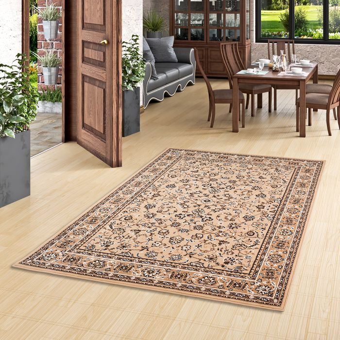 Orient Teppich Trendline Beige Bordüre
