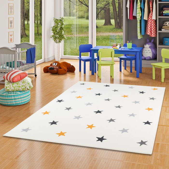 Trendline Kids - Tapis pour enfants et adolescents - Étoiles - Crème Mélange