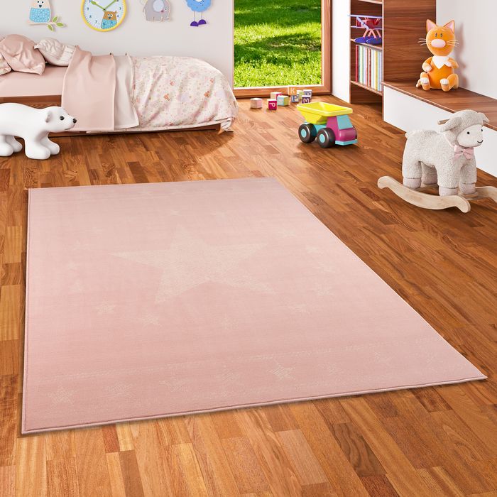 Trendline Kids - Tapis pour enfants et adolescents - Étoiles Modernes - Rose