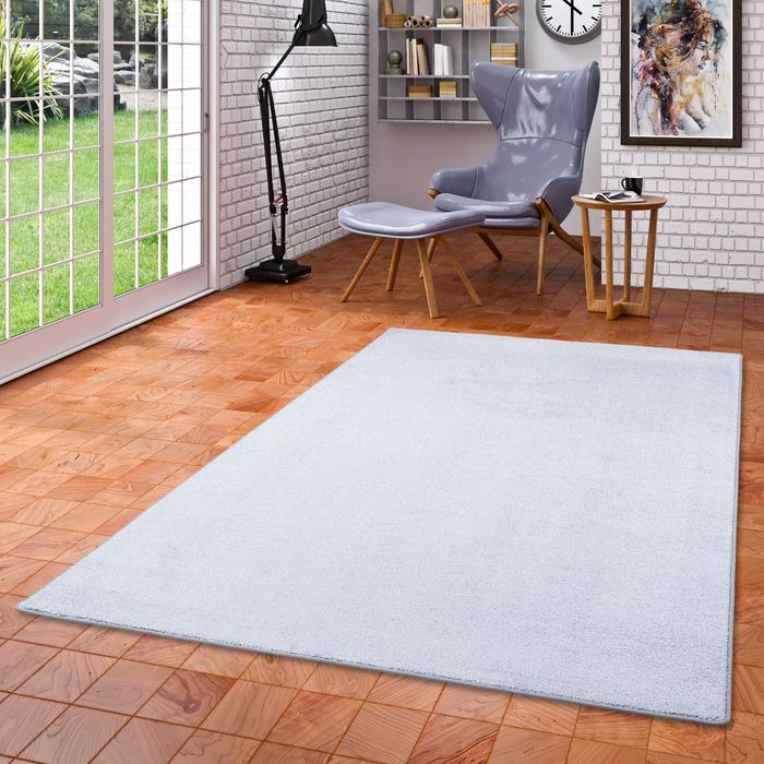 Luxus Soft Velours Teppich Shine Silbergrau