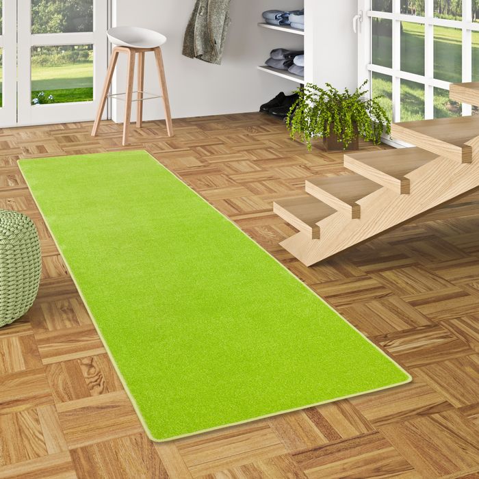 Tapis Coureur Joy Velours Vert Herbe
