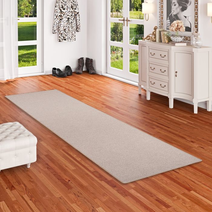 Bentzon - Tapis long couloir - Tapis plat tissé - Caramel