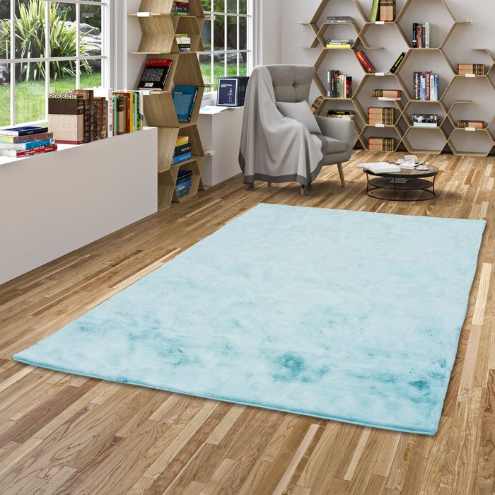 Plush - Tapis de luxe en fourrure synthétique super doux - Turquoise