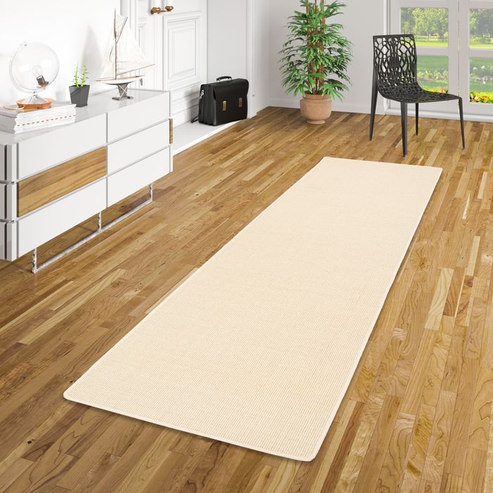 Sisal Natur Läufer Teppich Dekowe Creme
