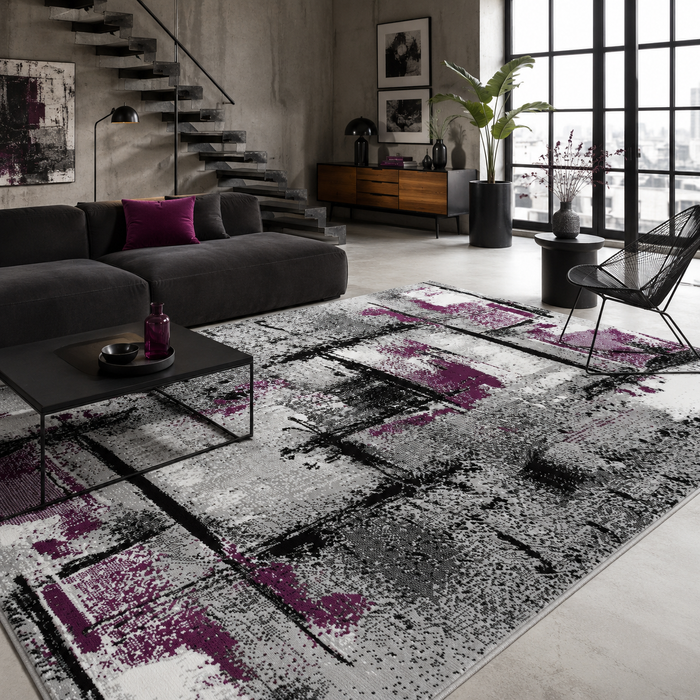 Designer Teppich Samba Modern Purple Urban