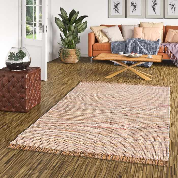 Cayenne - Tapis en coton naturel - Marron Moucheté