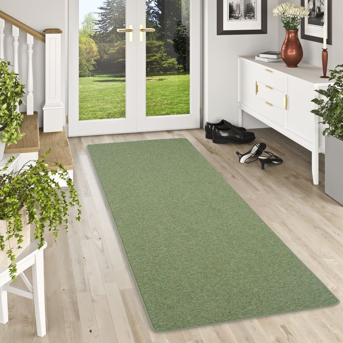 Tapis coureur à boucle Alma vert mélangé