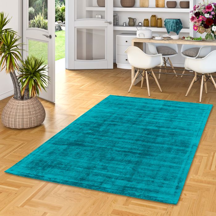 Luxus Designer Teppich Roma Türkis
