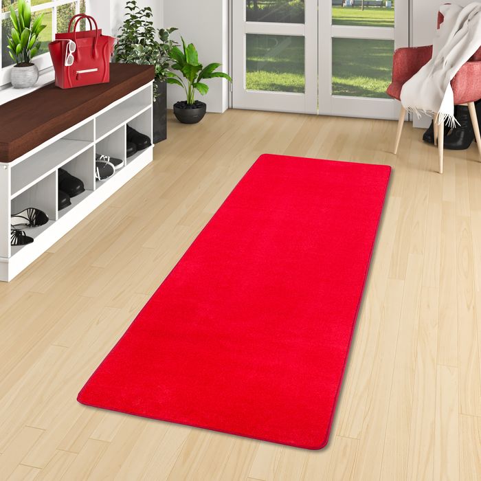 Tapis Coureur Joy Velours Rouge Vif