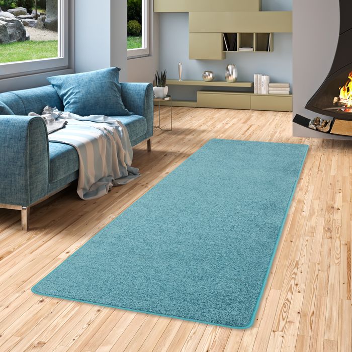 Cottage - Tapis long couloir - Tapis à poils longs - pétrole