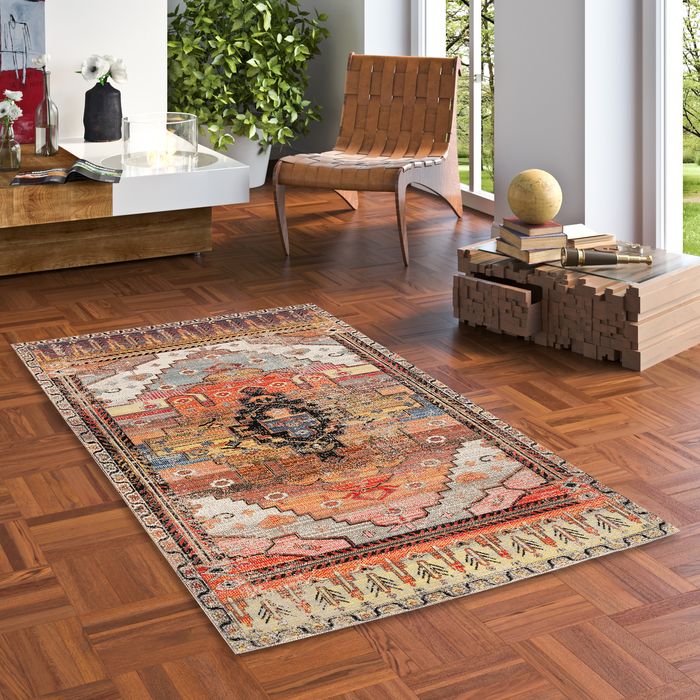 Designer Teppich Vintage Zoe Orient Klassik Rost Curry