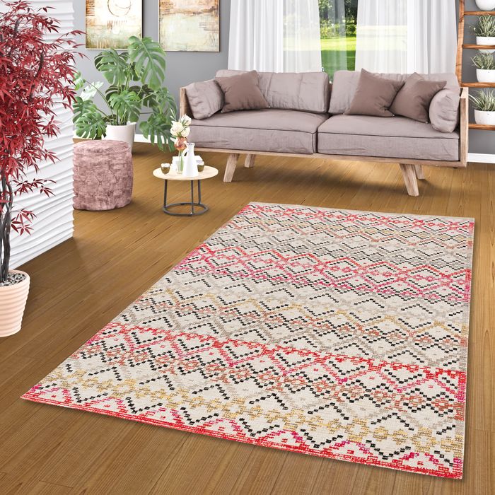Designer Teppich Vintage Zoe Modern Bunt Stripes