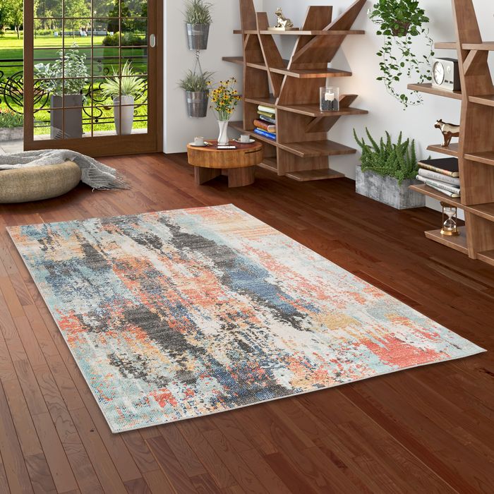 Lagos - Tapis de design d'intérieur/extérieur - Dégradé de Bleu Rouille
