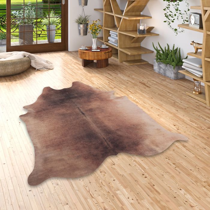 Peau de vache - Tapis en fibres synthétiques - Beige
