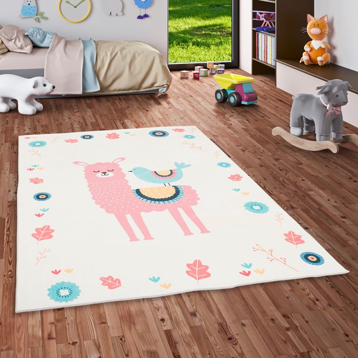 Plush Enfants - Tapis de luxe en fourrure synthétique super doux - Alpaga Multicolore