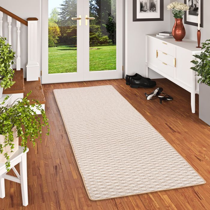 Schlingen Teppich Läufer Modern Diamond Sand