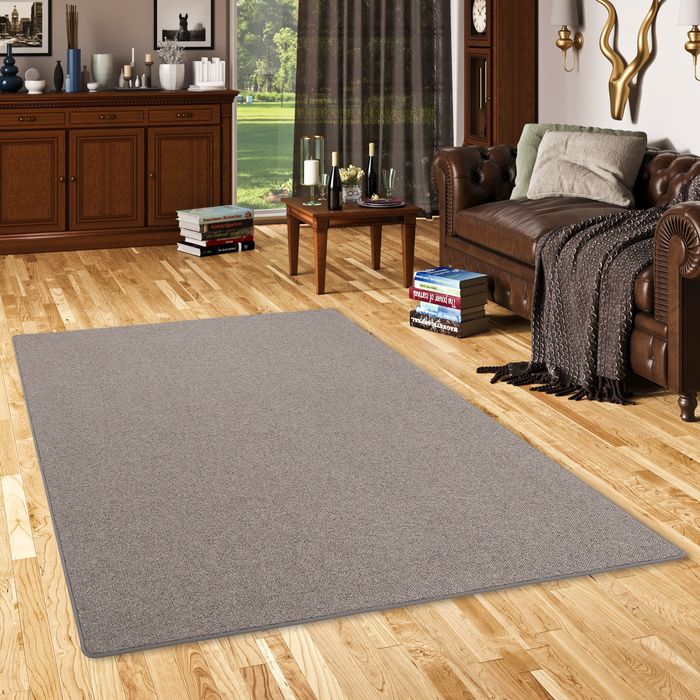 Natur Teppich Wolle Berber Anthrazit