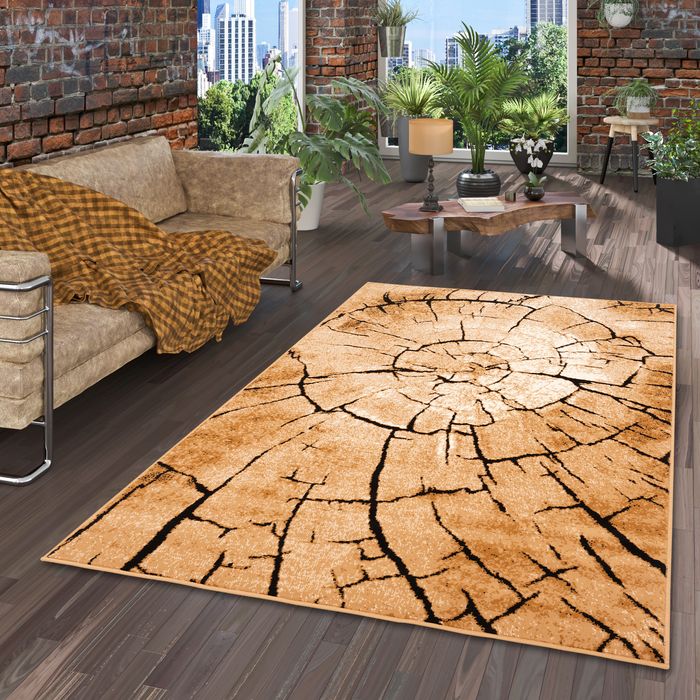 Designer Teppich Samba Modern Beige Braun Nature