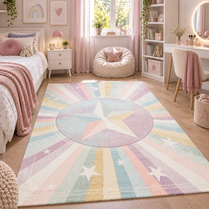 Kinder Teppich Maui Kids Rainbow Star
