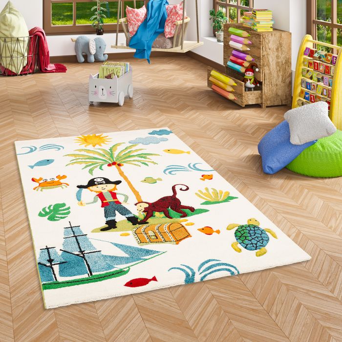 Maui Kids - Tapis pour enfant - Monde de pirates coloré