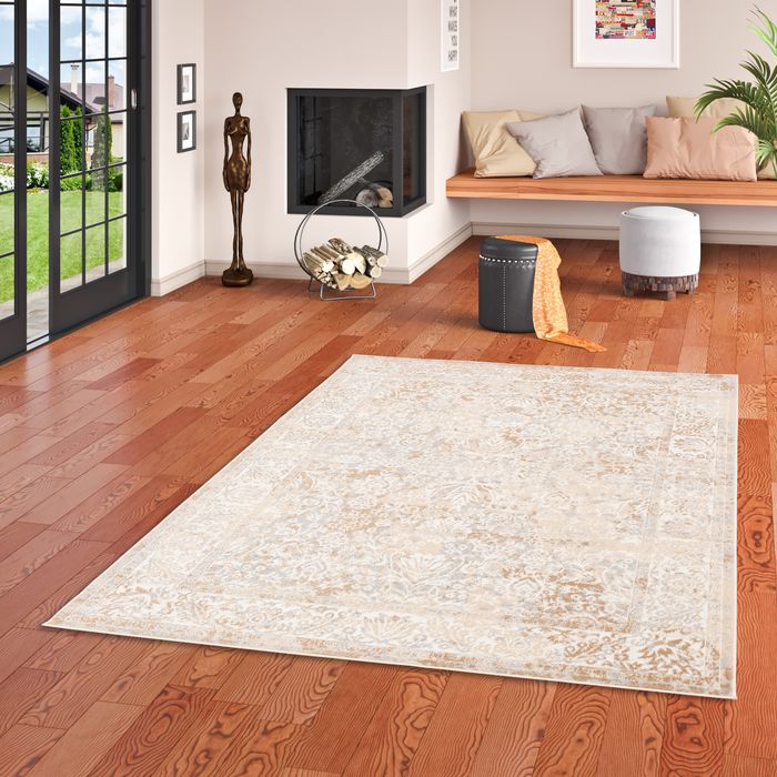 Tawira Vintage - Tapis de design - Bordure Beige