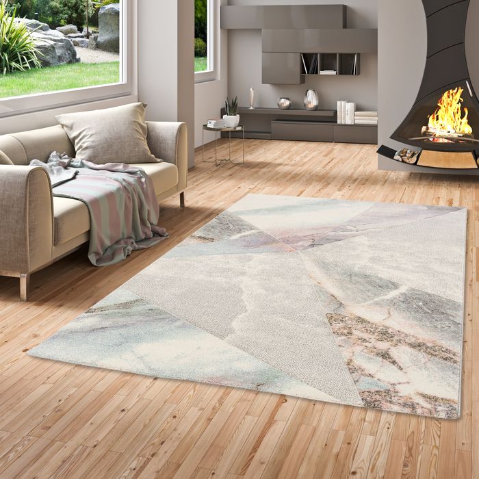 Maui - Tapis design - Aspect marbré - Tendance pastel