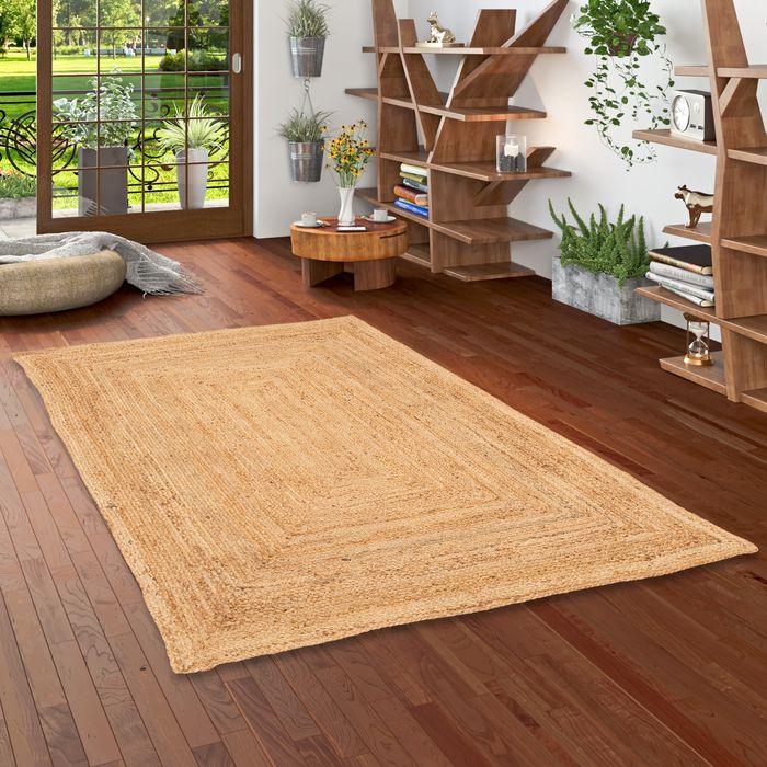 Naturfaser Handgefertigt Jute Teppich Nele