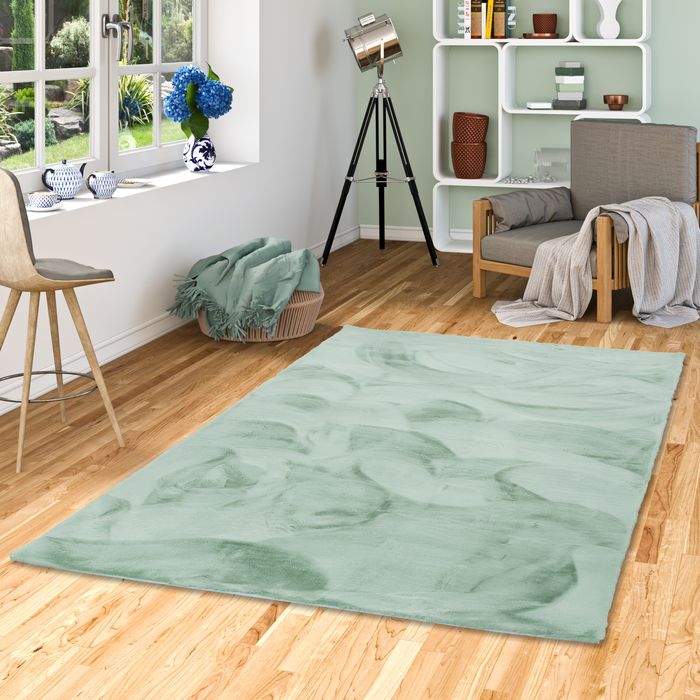 Plush - Tapis de luxe en fourrure synthétique super doux - vert menthe