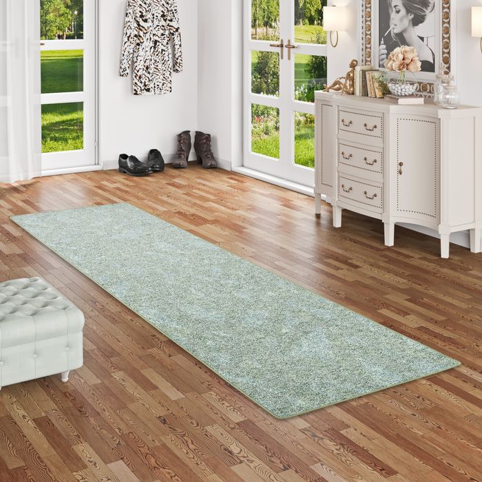 Memory - Tapis long couloir à boucles - Vert Moucheté