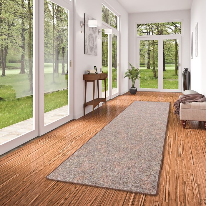 Memory - Tapis long couloir à boucles - Marron Moucheté