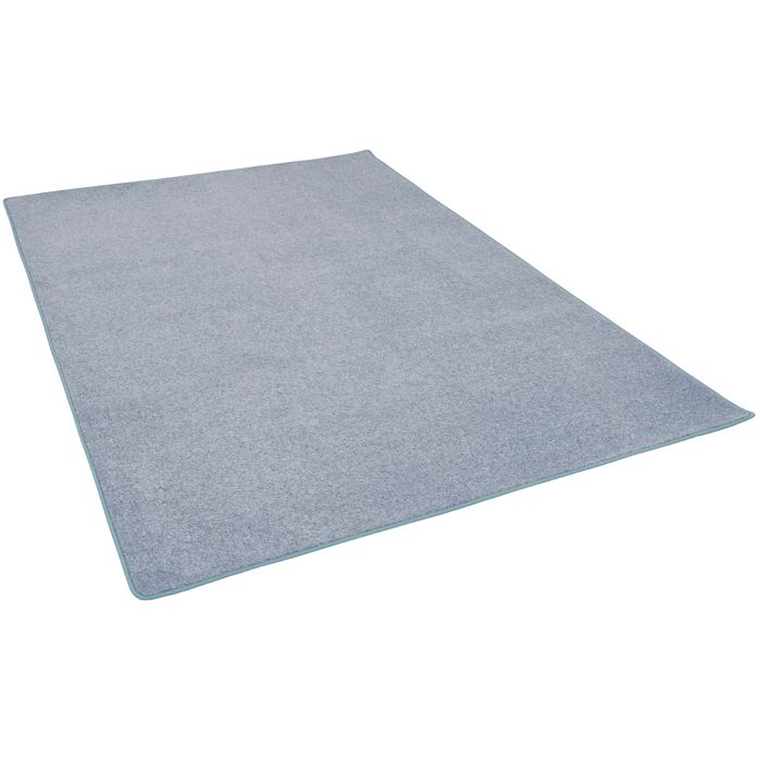 Hochflor Velours Teppich Luna Blau