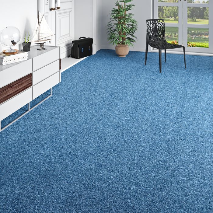 Feinschlingen Teppichboden Strong Dunkelblau